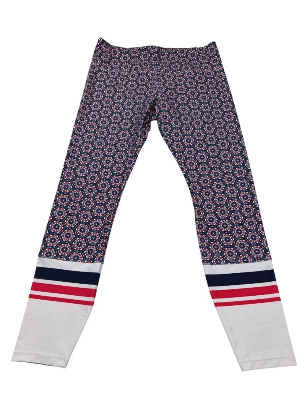 Uniquely Lorna Jane Womens Geometric Pattern Leggings Sz Large (LL489)